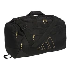 adidas Black Duffel Bag with Gold Accents